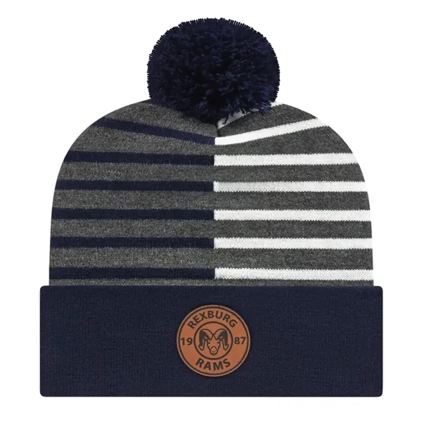 In Stock Half Color Knit Cap with Cuff