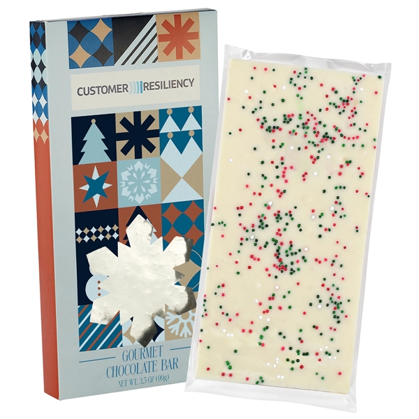 Snowflake 3.5 oz Belgian Chocolate in Window Box - Holiday S