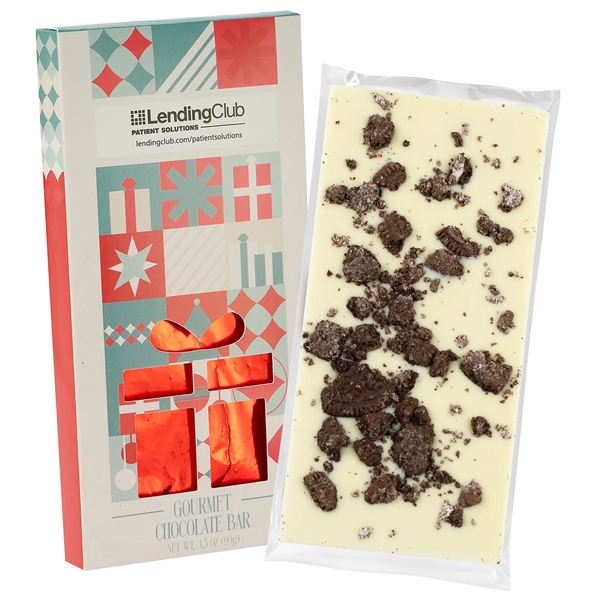 Gift 3.5 oz Belgian Chocolate in Window Box - Milk & Cookies