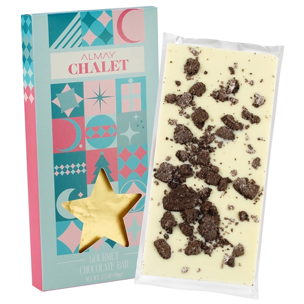 Star 3.5 oz Belgian Chocolate in Window Box - Milk & Cookies