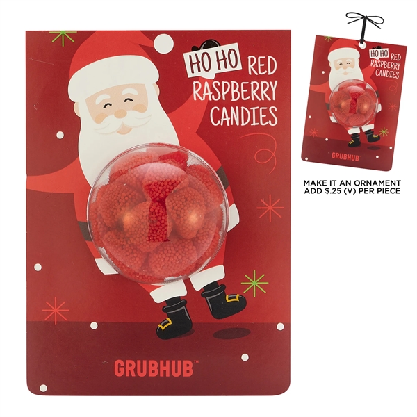 Holiday Billboard Candy Card - Gummy Raspberries