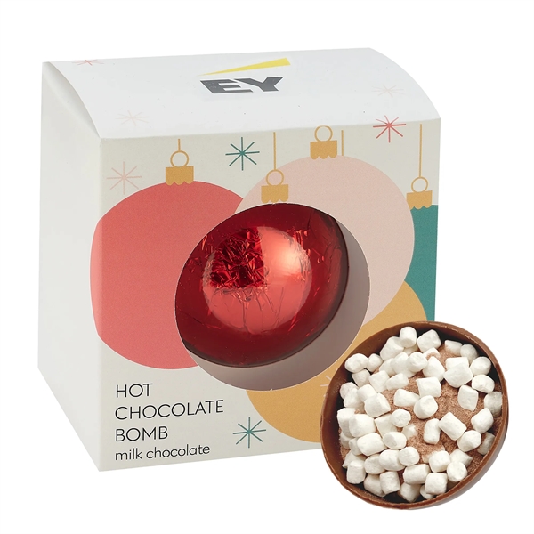 Hot Chocolate Bomb in Window Box - Milk Chocolate with Foil