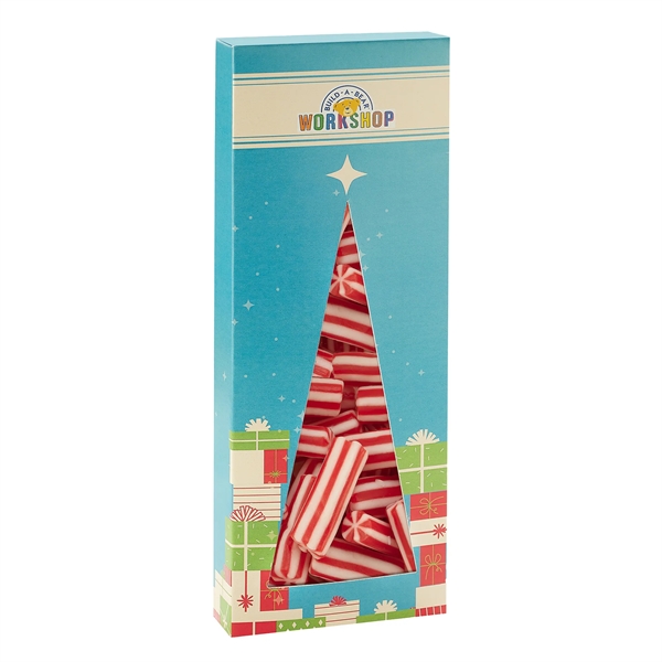 Holiday Candy Box w/ Tree Window - Strawberry Twists