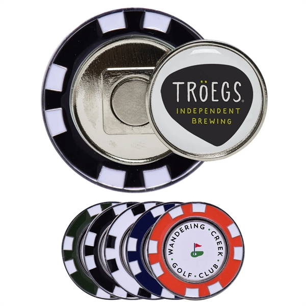 Metal Poker Chip with Magnetic Ball Marker