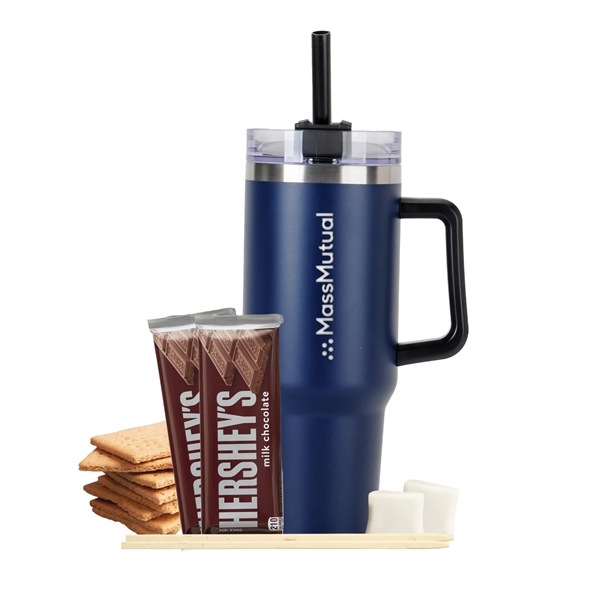 Tapered Tumbler w/Handle & Straw-40 oz., S'Mores Kit