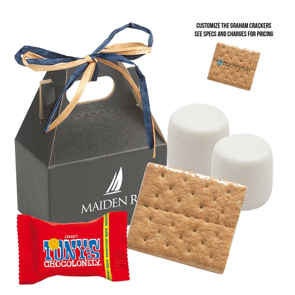 S'mores Kit In Mini Gable Box featuring Tony's Chocolonely®
