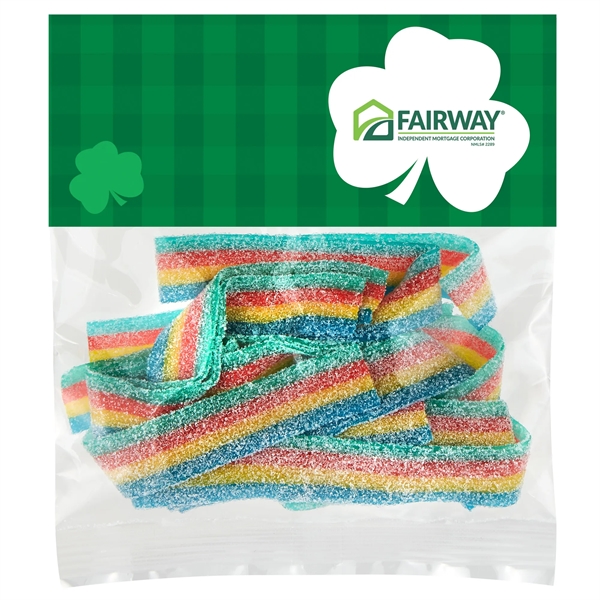 St. Patrick's Day Header Bag with Rainbow Sour Belts (2 oz)