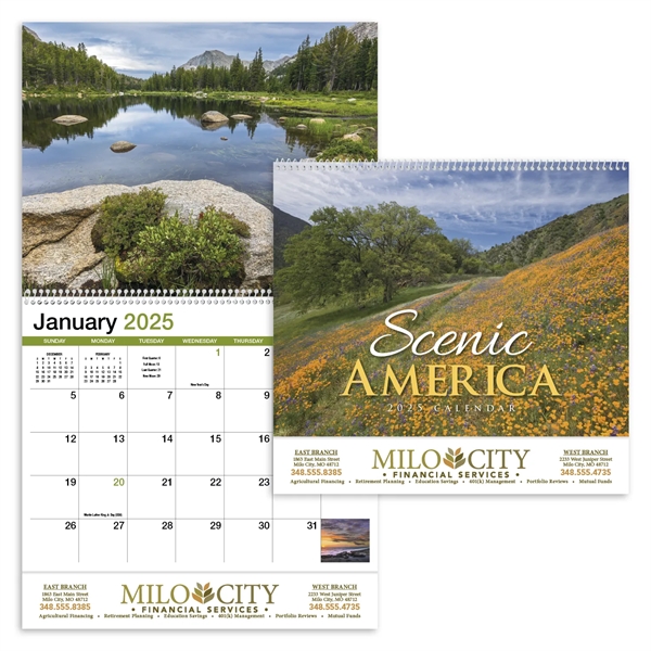 Scenic America® Appointment Calendar - Spiral