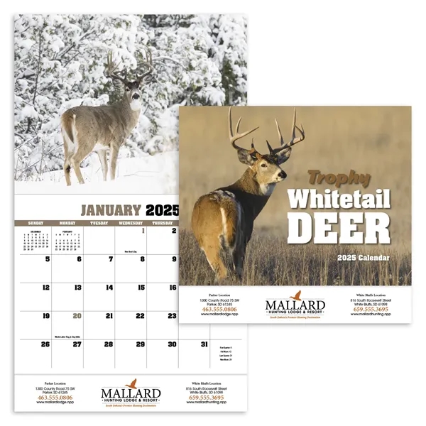 Trophy Whitetail Deer Appointment Calendar - Stapled