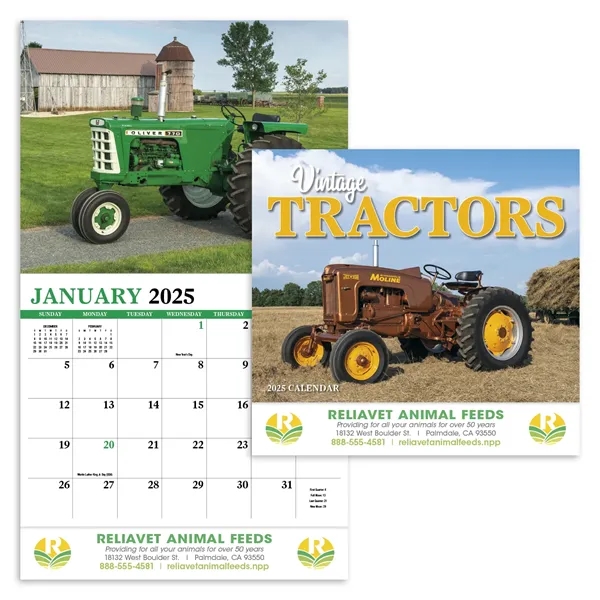 Vintage Tractors Appointment Calendar - Stapled