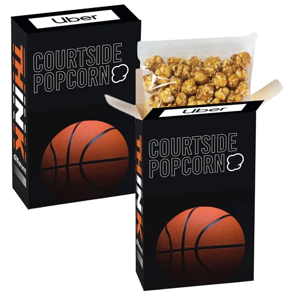 Basketball Concession Snack Popcorn Box - Caramel