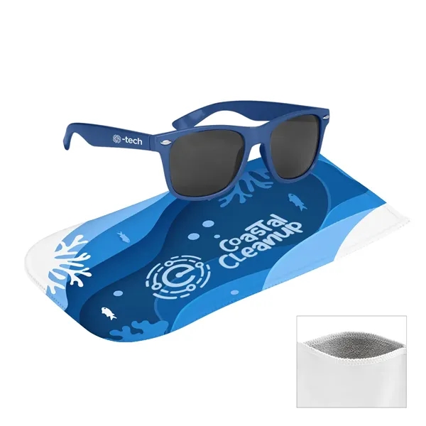 Malibu Sunglasses With Rpet Microfiber Sunglass Pouch