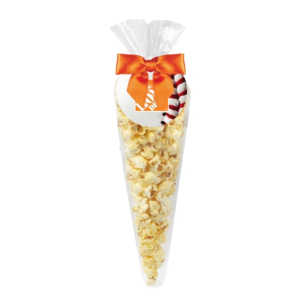 Large Baseball Popcorn Cone Bags - Butter Popcorn