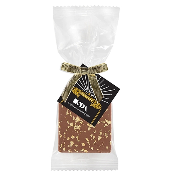 Bite Size Chocolate Square Gift Bag - 23K Gold Flakes