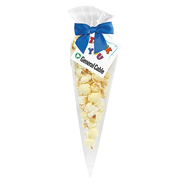 Small White Cheddar Truffle Popcorn Cone Bags