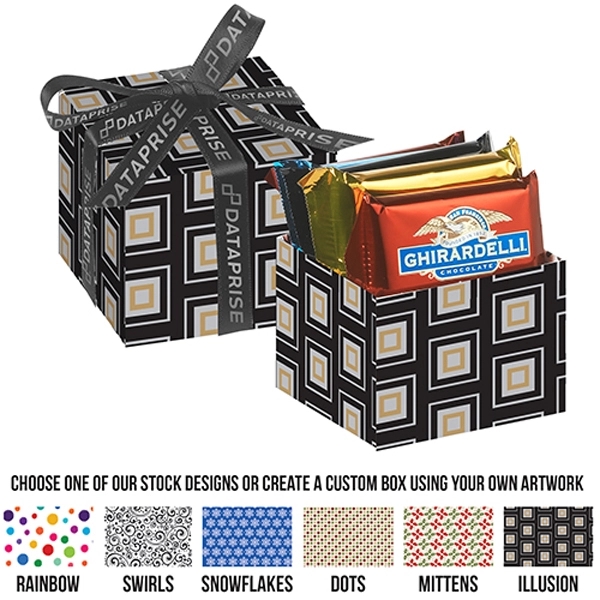 Small Gala Gift Box With Ghirardelli® Squares
