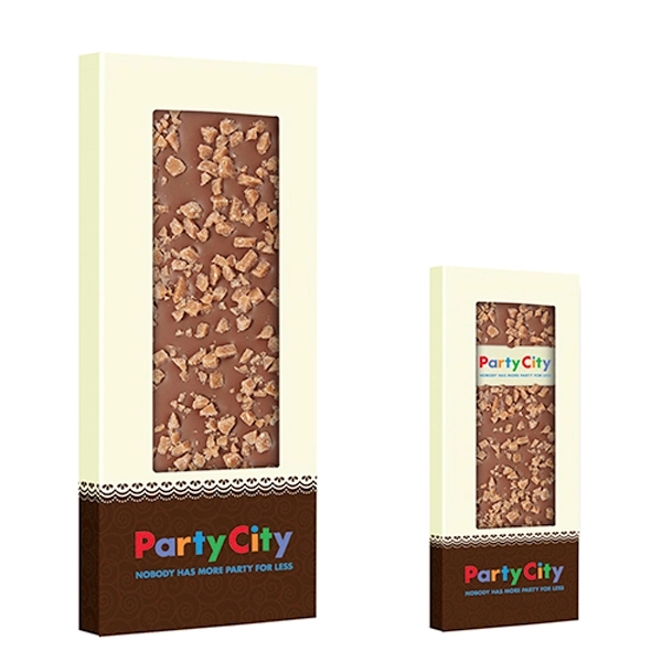 Belgian Chocolate Bar With Crushed Toffee - 3.5 oz