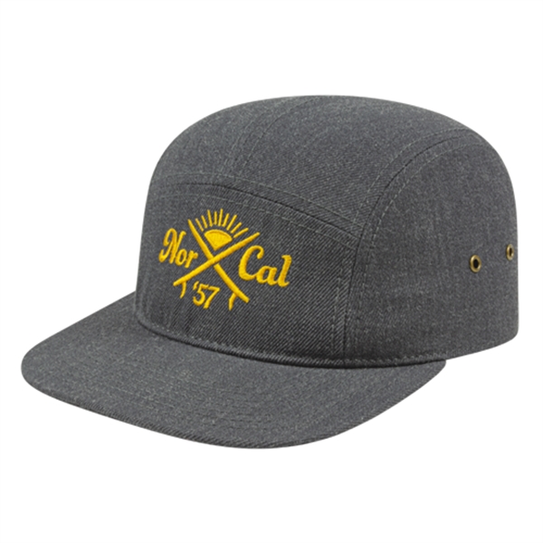 Unstructured Camp Style Flat Bill Cap
