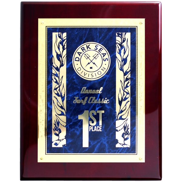 Rosewood Plaque with Brass Plate
