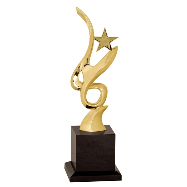 11 3/4" Metal Art Crystal Award