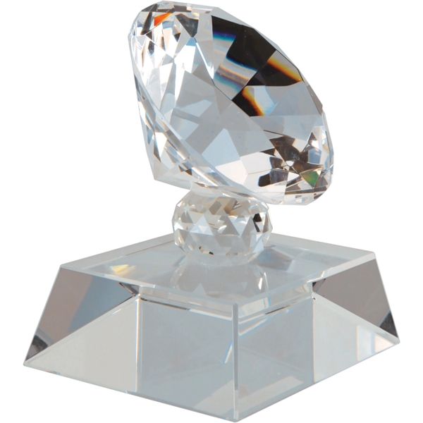 Crystal Diamond on Pedestal Base