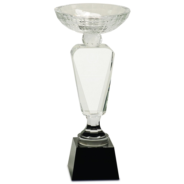 Clear Crystal Cup with Black Pedestal Base
