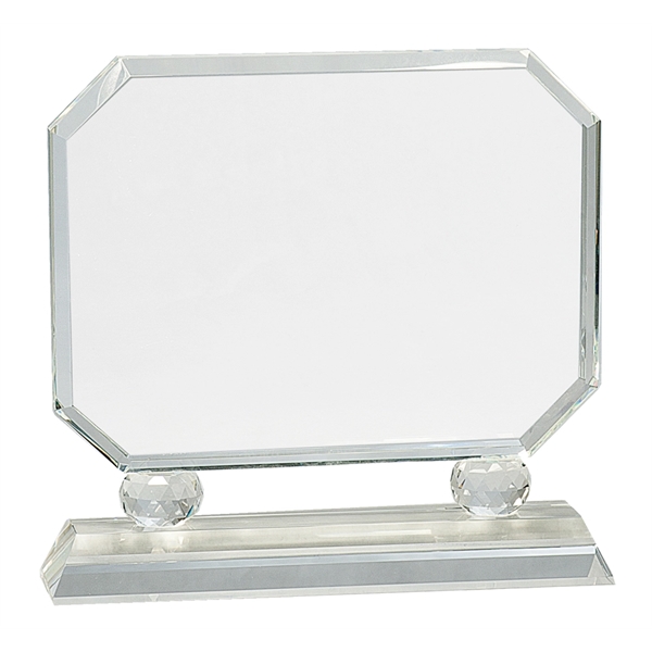 Rectangle Crystal on Clear Pedestal Base