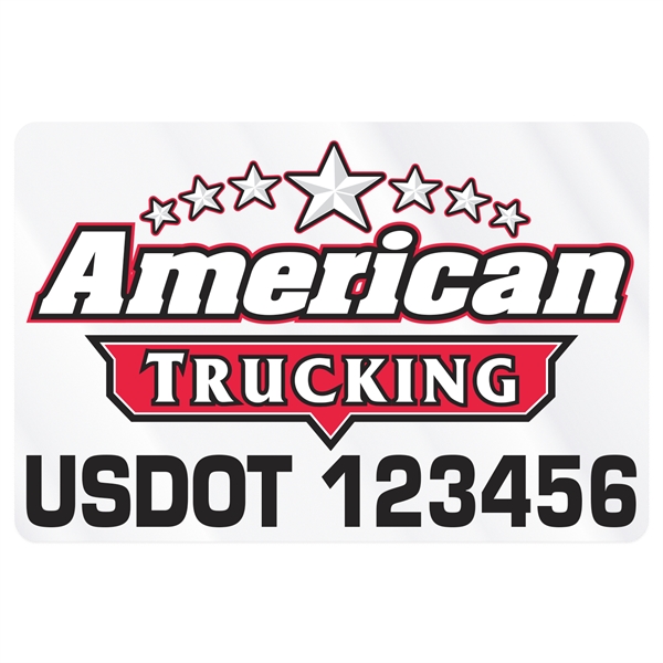 Rectangle w/ Rounded Corners Truck Signs & Equipment Decal