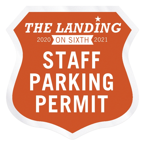 Shield Clear Static Numbered Inside Parking Permit Decal (2