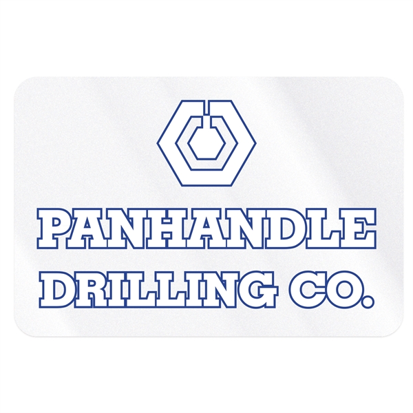 Rectangle Clear Vinyl Hard Hat Decal (1 3/4"x2 5/8")