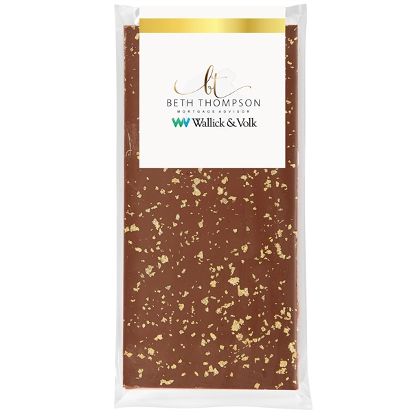 Belgian Chocolate Bars - 23K Gold Flakes - 3.5 oz