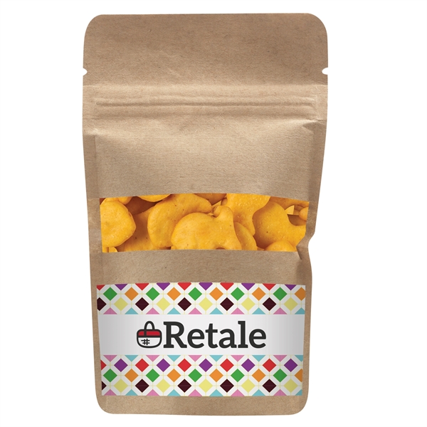 Resealable Kraft Window Pouch With Goldfish® Crackers