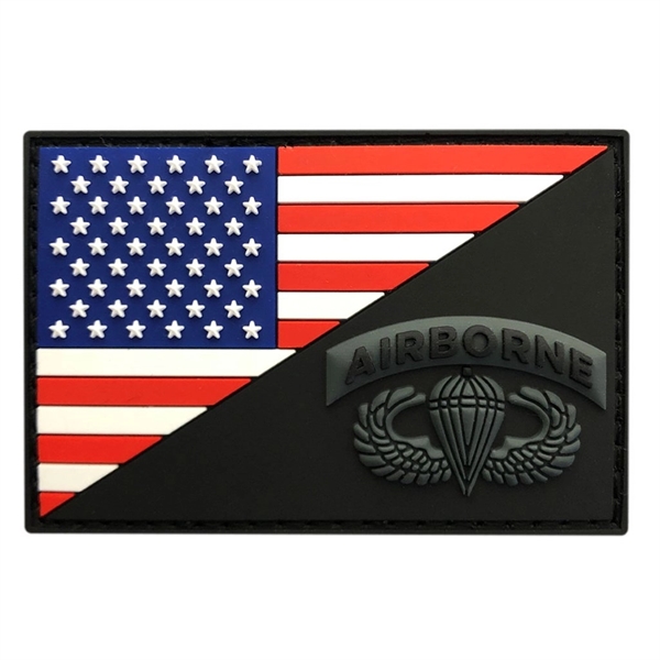 American Flag and Airborne Patch (PVC)