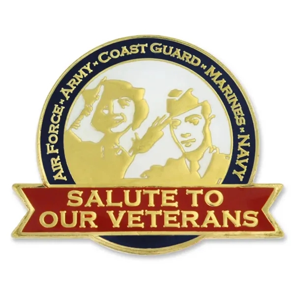 Salute Our Veterans Pin with Magnetic Back