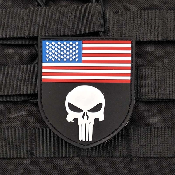 Punisher American Flag PVC Patch
