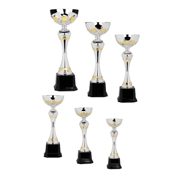 310 Series Silver and Gold Metal Trophy Cup with Base
