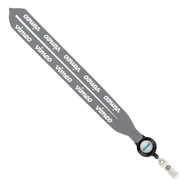Import Rush 1" Polyester Lanyard with Sewn Badge Reel