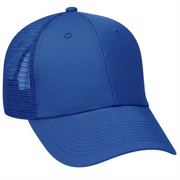 Cotton Blend Twill 6 Panel Low Profile Mesh Back Trucker Hat