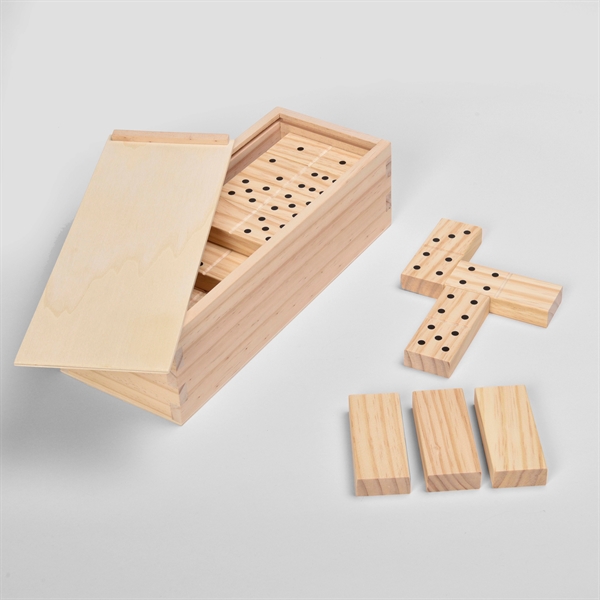 Tabletop Mini Wood Domino Game