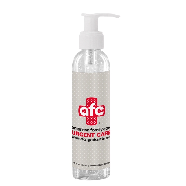 8 oz Sanitizer in Clear Bottle with Pump
