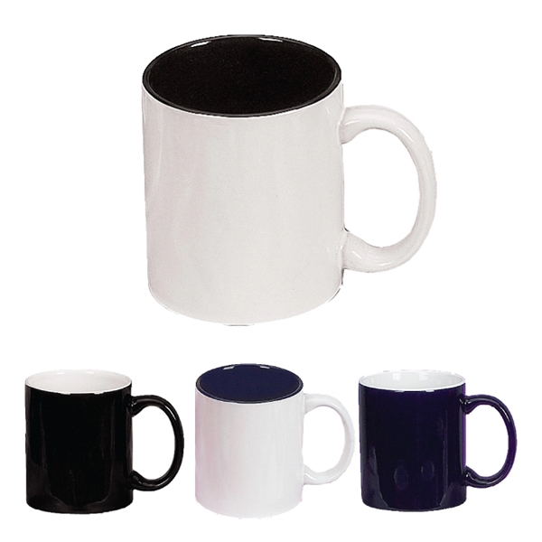 11 oz. Two Toned C Handle Mug