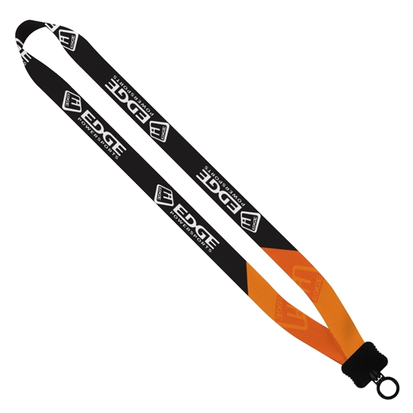 3/4" RPET Dye Sublimated Waffle Weave Lanyard w/Clamshell
