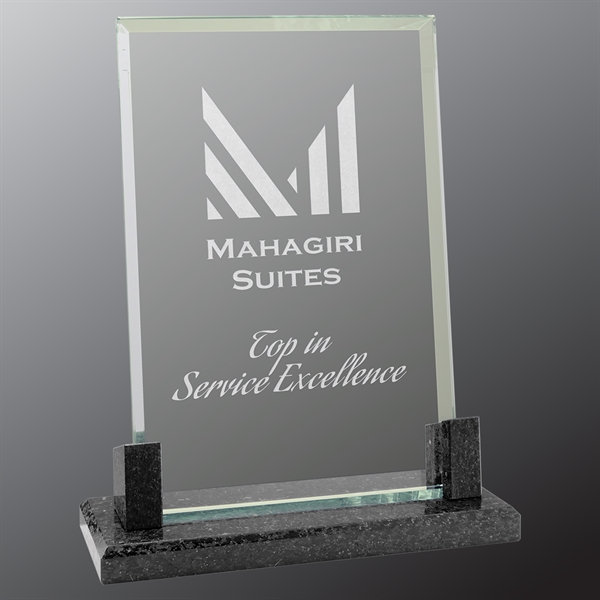 Marble Line Rectangle Glass Award