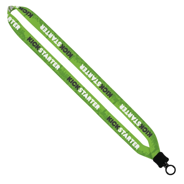 3/4" Dye-Sublimated Lanyard with Plastic Clamshell & O-Ring