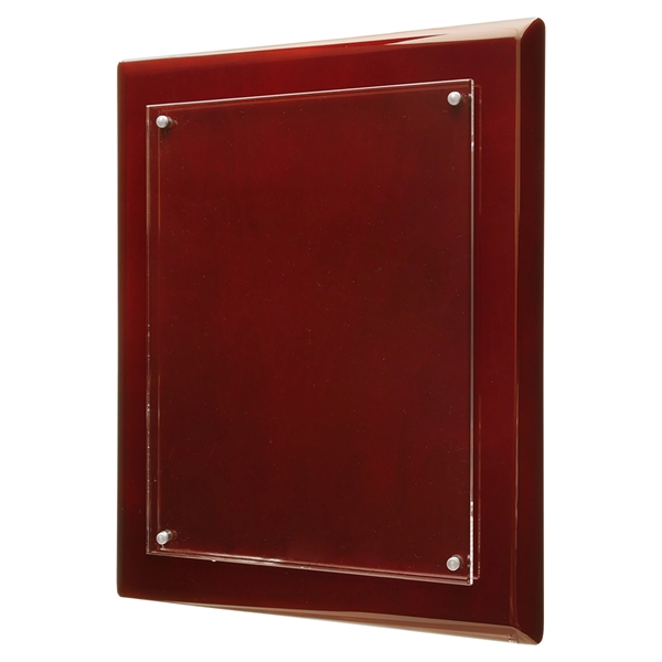 Rosewood Finish High Gloss Floating Acrylic Plaque