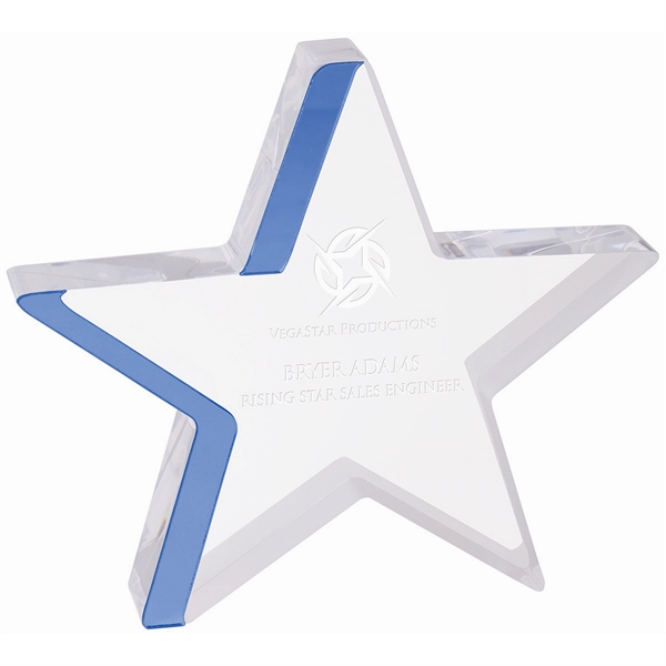 Star Acrylic Award with Blue Edge