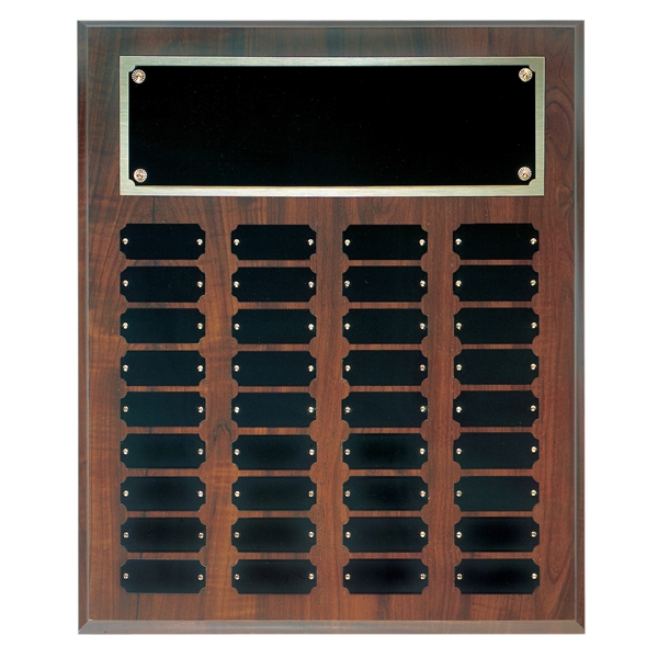 15" x 18" Cherry Completed Perpetual Plaque With 36 Plates