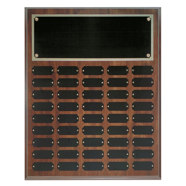 16" x 20" Cherry Completed Perpetual Plaque With 45 Plates