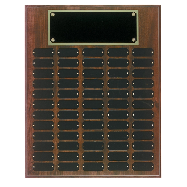 16" x 20" Cherry Completed Perpetual Plaque With 60 Plates