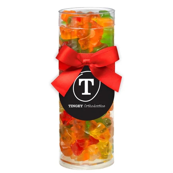 Small Elegant Gift Tube with Gummy Bears